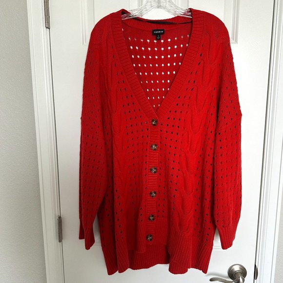torrid Sweaters - Torrid Cable Boyfriend Cardigan Sweater, 3X, NWOT